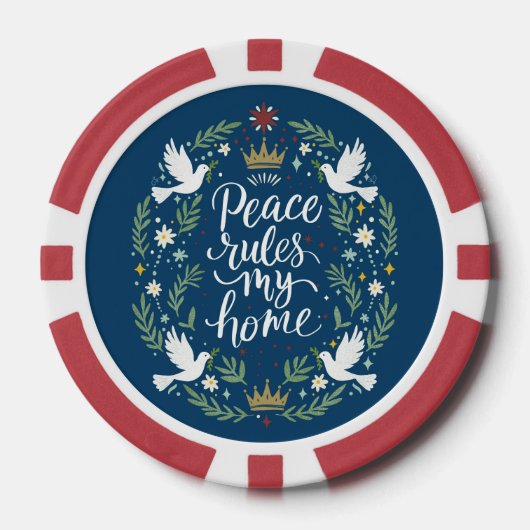 Peace Rules My Home Pokerchips (Vorderseite)