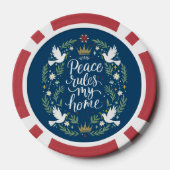Peace Rules My Home Pokerchips (Rückseite)