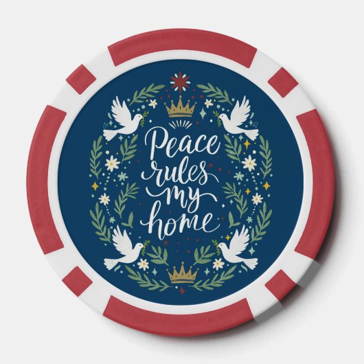 Peace Rules My Home Pokerchips (Rückseite)