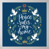 Peace Rules my Home Poster (Vorne)