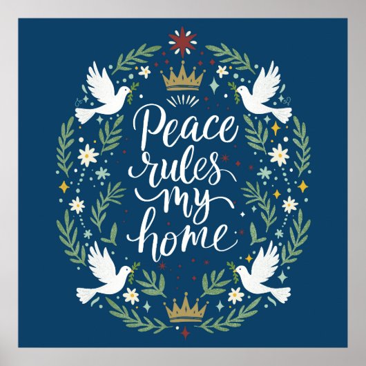 Peace Rules my Home Poster (Vorne)