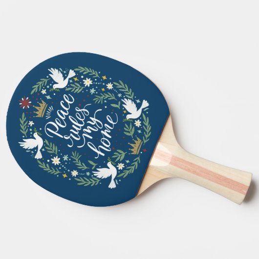 Peace Rules My Home Tischtennis Schläger (Seitenansicht)
