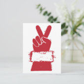 Peace Santa Cards Feiertagspostkarte (Stehend Vorderseite)