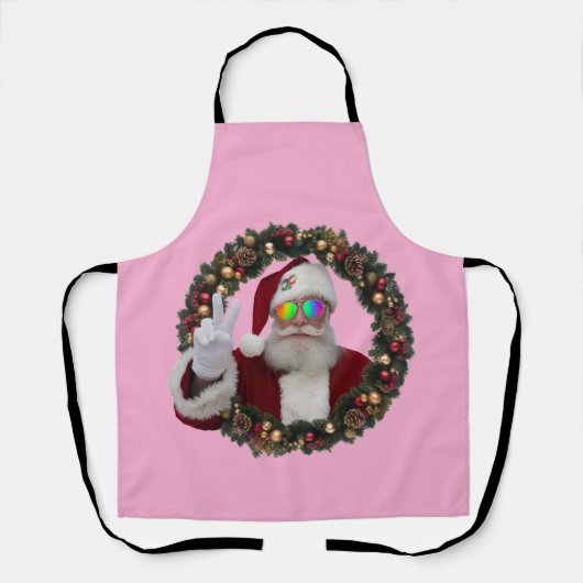 Peace Santa Christmas Apron Schürze (Vorderseite)