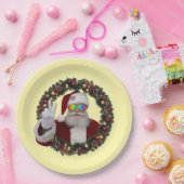 Peace Santa Wreath Plate Pappteller (Party)