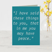 "Peace"-Schrift Grußkarten Karte (Gelbe Blume)