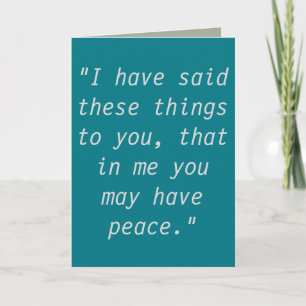 "Peace"-Schrift Grußkarten Karte