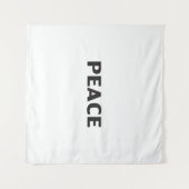 Peace Schwarz-weiß moderne Typografie simple Wandteppich (Vorderseite (Horizontal))