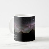 Peace & Serenity Mountain Night Sky Kaffeetasse (Vorderseite Links)