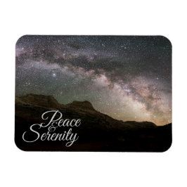 Peace & Serenity Mountain Night Sky Magnet