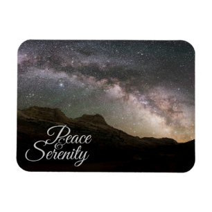 Peace & Serenity Mountain Night Sky Magnet