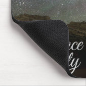 Peace & Serenity Mountain Night Sky Mousepad (Ecke)