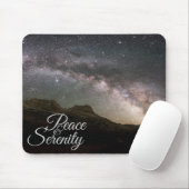 Peace & Serenity Mountain Night Sky Mousepad (Mit Mouse)