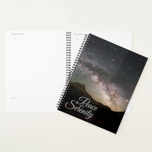 Peace & Serenity Mountain Night Sky Planer (Anzeige)