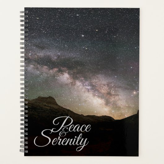Peace & Serenity Mountain Night Sky Planer (Vorderseite)