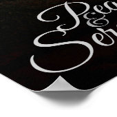 Peace & Serenity Mountain Night Sky Poster (Ecke)