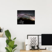 Peace & Serenity Mountain Night Sky Poster (Heimbüro)