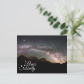 Peace & Serenity Mountain Night Sky Postkarte (Stehend Vorderseite)