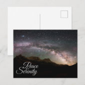 Peace & Serenity Mountain Night Sky Postkarte (Vorne/Hinten)