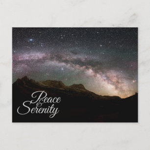 Peace & Serenity Mountain Night Sky Postkarte
