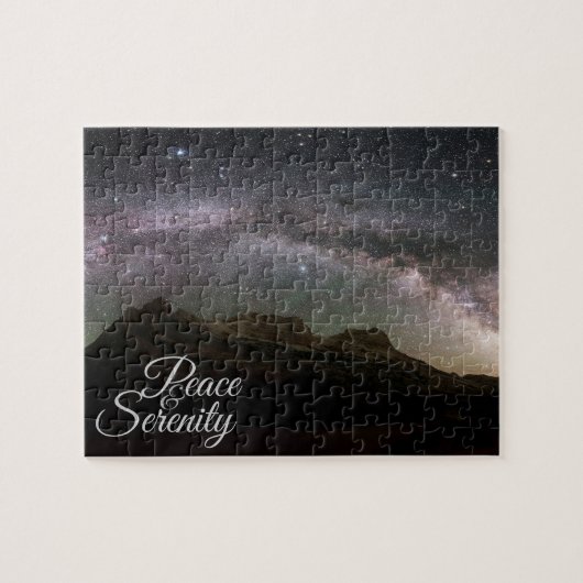 Peace & Serenity Mountain Night Sky Puzzle (Horizontal)