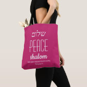 PEACE Shalom Hebrew ש ל ם Schrift Personalisiert Tasche (Von Nahem)