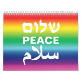 Peace Shalom Salaam Regenbogengradition Schwerstze Kalender (Titelbild)