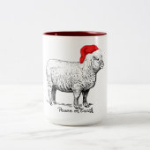 Peace Sheep Zweifarbige Tasse (Mittel)