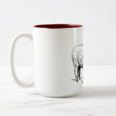 Peace Sheep Zweifarbige Tasse (Links)