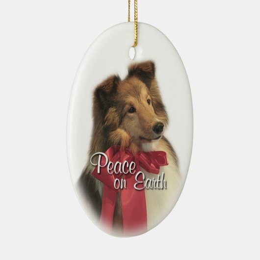 Peace Sheltie Keramikornament (Rechts)