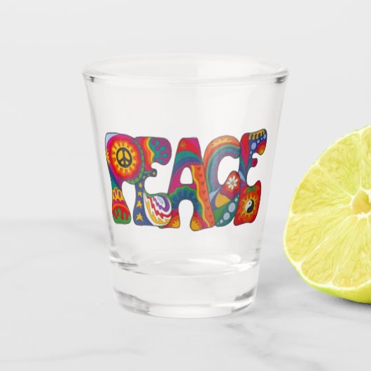 Peace Shot Glass Schnapsglas (Vorderseite)