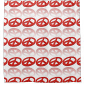 Peace Sign 3D Reflexion Duschvorhang (Vorderseite)