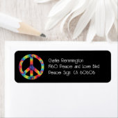 Peace Sign Address Labels Rainbow Hippie Hippie (Insitu)