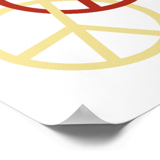 Peace Sign Affen Poster (Ecke)