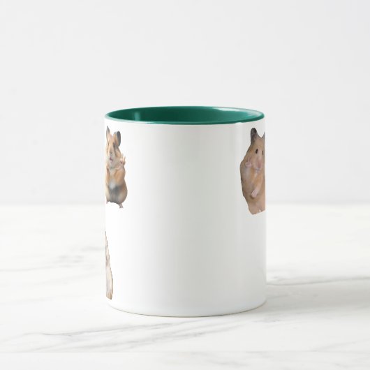 Peace sign and Screaming Hamster Meme Funny Mug Tasse (Zentrum)
