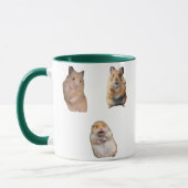 Peace sign and Screaming Hamster Meme Funny Mug Tasse (Links)