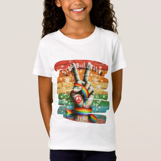 Peace Sign Anti-Bullying T-ShirtT-Shirt T-Shirt (Vorderseite)
