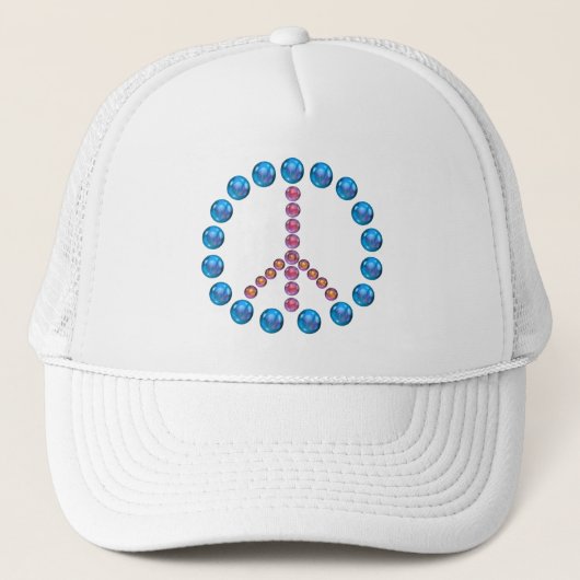 Peace Sign Artwork Hat Truckerkappe (Vorderseite)
