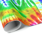 Peace Sign auf farbenfrohe Gefärbte Krawatte Hippi Geschenkpapier (Rolleneckpunkt)