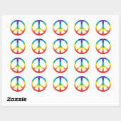 Peace Sign Aufkleber Chakra Colors (Blatt)