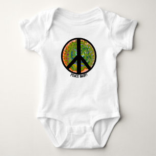 Peace sign Baby Säugling Ein Stückchen Geschenk Strampler