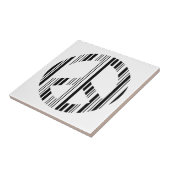PEACE SIGN BAR CODE Hippie Barcode Muster Design Fliese (Seite)