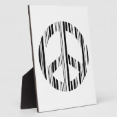 PEACE SIGN BAR CODE Hippie Barcode Muster Design Fotoplatte (Seite)
