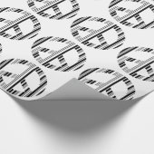 PEACE SIGN BAR CODE Hippie Barcode Muster Design Geschenkpapier (Ecke)
