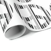 PEACE SIGN BAR CODE Hippie Barcode Muster Design Geschenkpapier (Rolleneckpunkt)