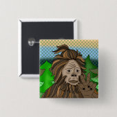 Peace Sign Bigfoot Sasquatch Button (Vorne & Hinten)