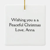 Peace Sign Bigfoot Sasquatch Keramikornament (Rückseite)