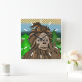 Peace Sign Bigfoot Sasquatch Quadratische Wanduhr (Zuhause)