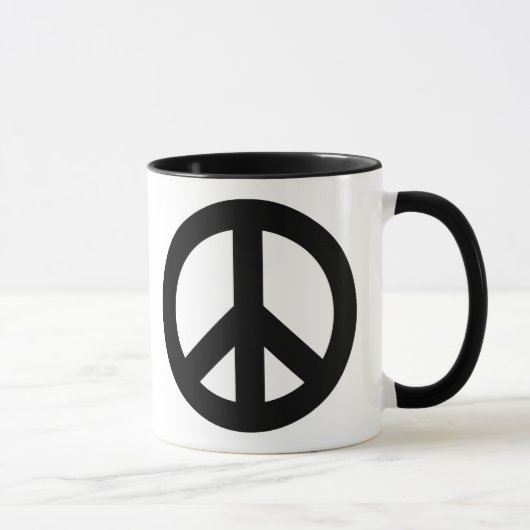Peace Sign Black Tasse (Rechts)