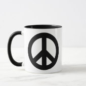 Peace Sign Black Tasse (Links)